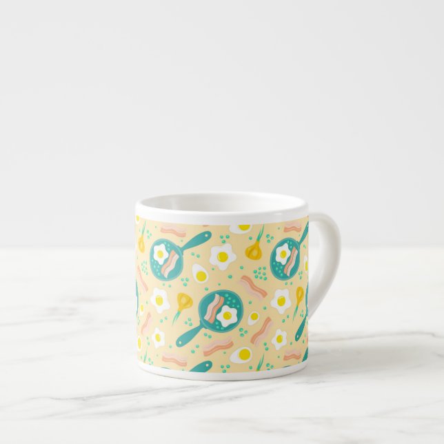 Breakfast Pattern Espresso Cup (Front Right)