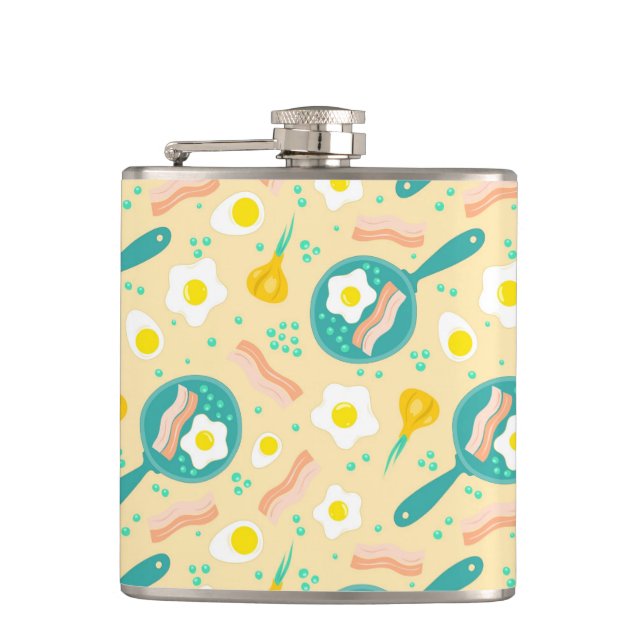 Breakfast Pattern Flask (Front)