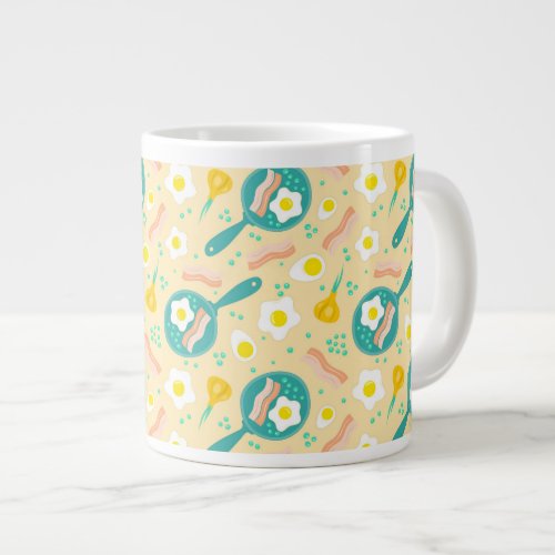 Breakfast Pattern Large Coffee Mug