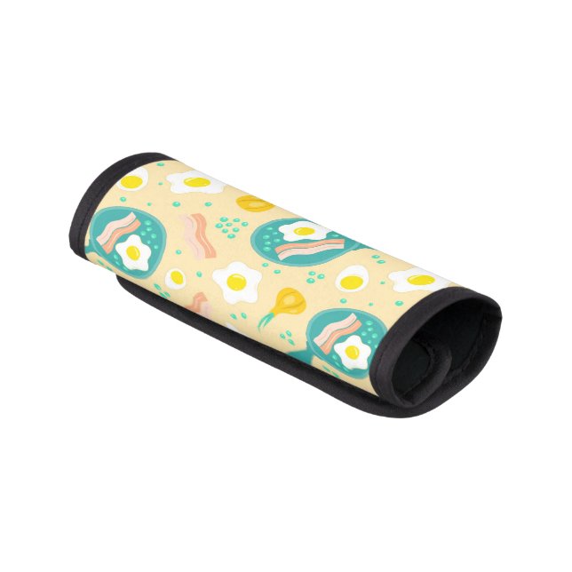 Breakfast Pattern Luggage Handle Wrap (Angled)