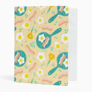 Breakfast Pattern Mini Binder
