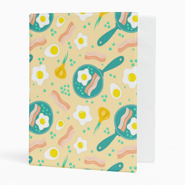 Breakfast Pattern Mini Binder (Front/Inside)