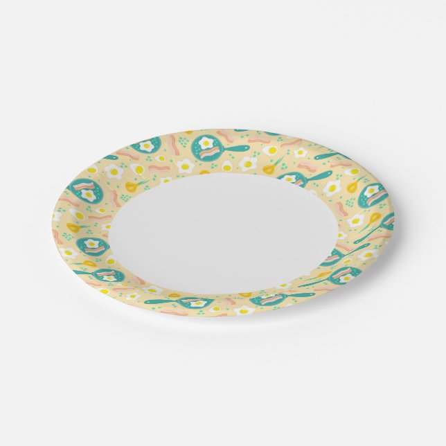 Breakfast Pattern Paper Plates (Angled)