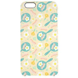 Breakfast Pattern Clear iPhone 6 Plus Case