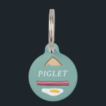BREAKFAST PET ID TAG<br><div class="desc">BREAKFAST: EGGS,  BACON & TOAST - ILLUSTRATED PET TAG.</div>