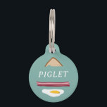 BREAKFAST PET ID TAG<br><div class="desc">BREAKFAST: EGGS, BACON & TOAST - ILLUSTRATED PET TAG.</div>