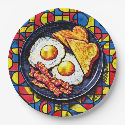 Breakfast Pop Art Paper Plates