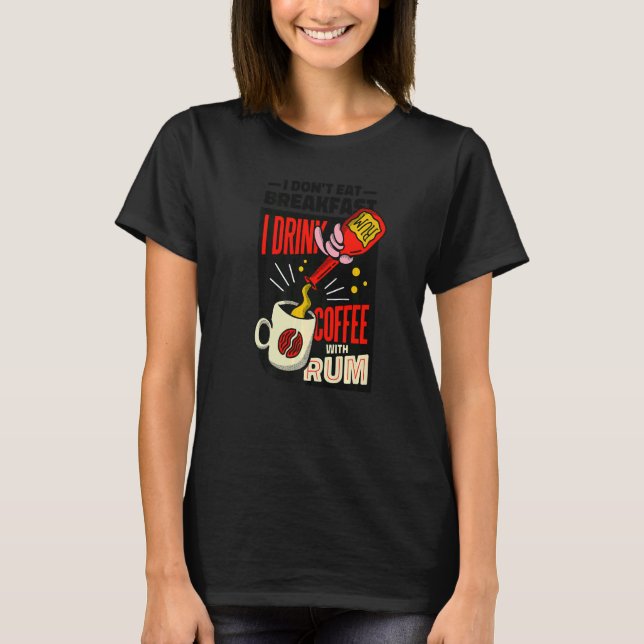Breakfast Quote Coffee  Nightdress Sleep T-Shirt (Front)