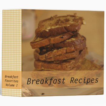 Breakfast Recipes French Toast Photo Binder by RossiCards at Zazzle