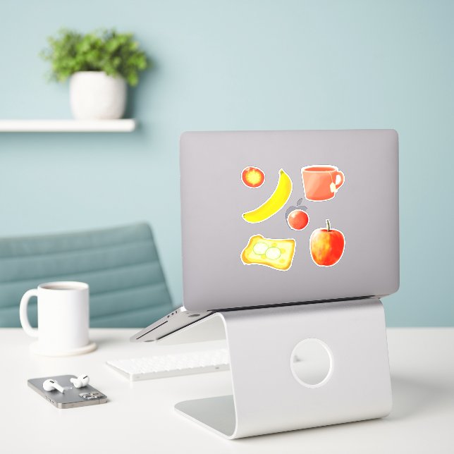Breakfast Sticker (Laptop On Desk)