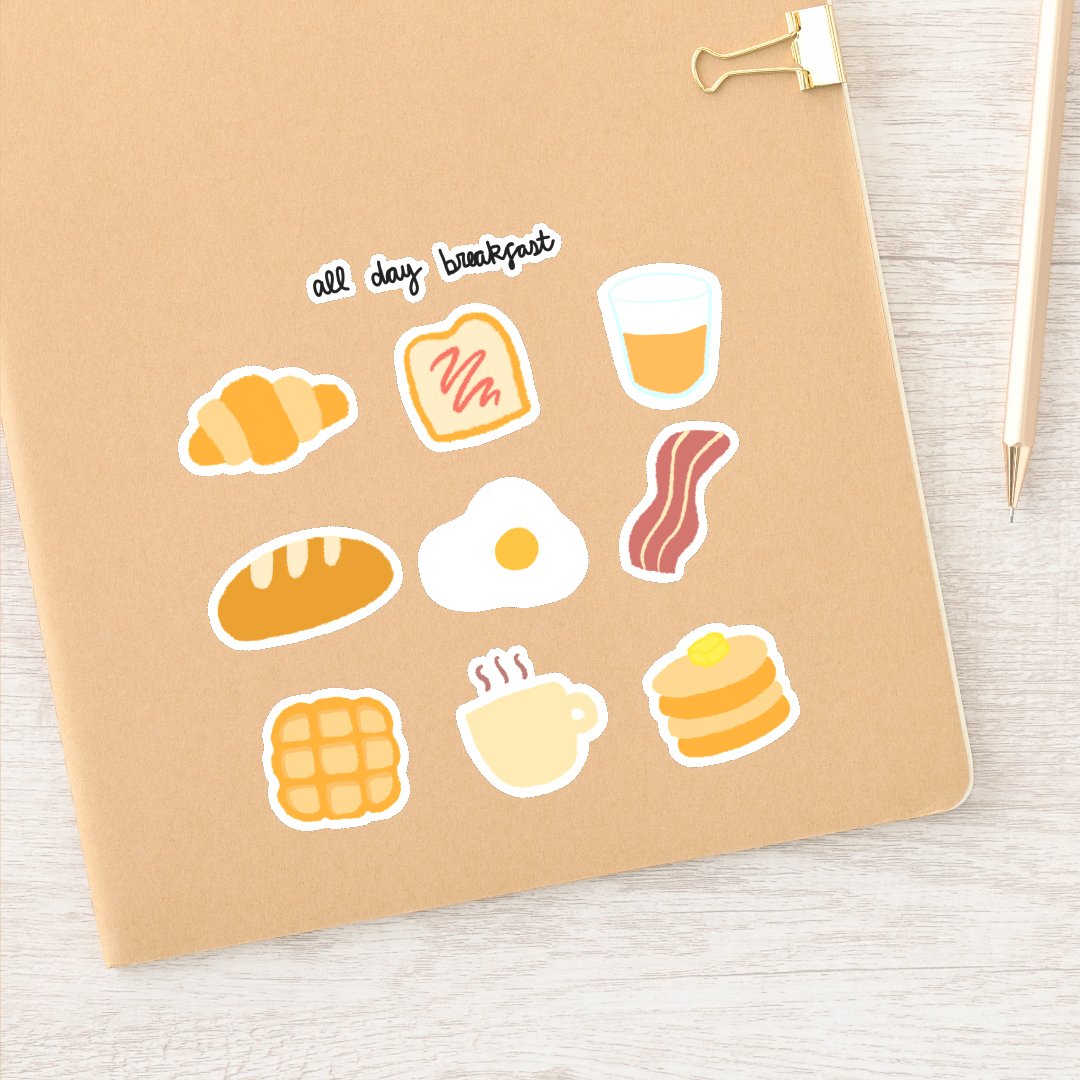 Breakfast Sticker Sheet | Zazzle
