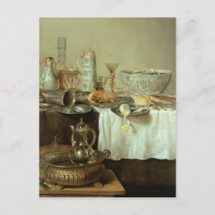 Breakfast Still Life, 1638 Postcard