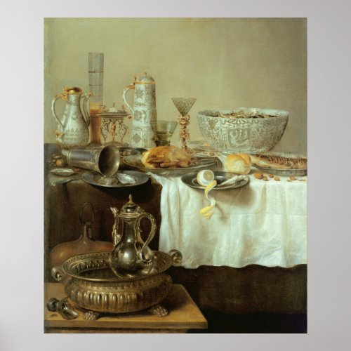 Breakfast Still Life 1638 Poster