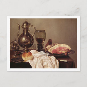 Breakfast Still Life (oil on panel) Postcard