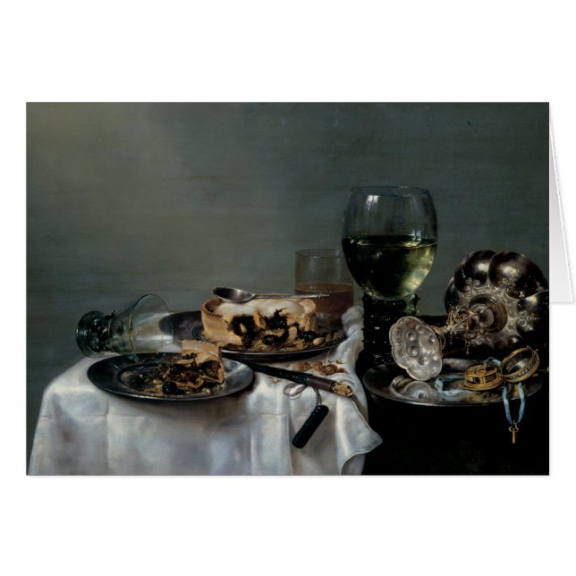 Breakfast Table with Blackberry Pie by Heda Cards (Front Horizontal)