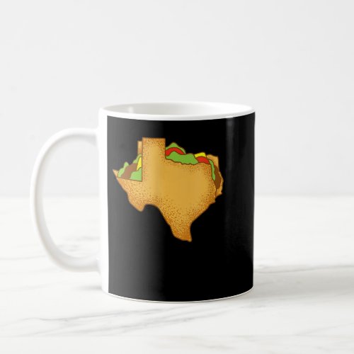 Breakfast Tacos Map Design for Texas Food Lovers  Coffee Mug