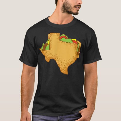 Breakfast Tacos Map Design for Texas Food Lovers  T_Shirt