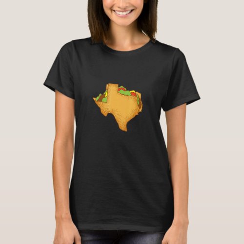 Breakfast Tacos Map For Texas Food   T_Shirt