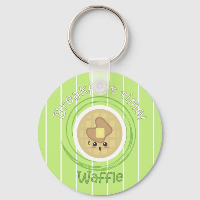 Breakfast Time - Waffle Keychain (Front)