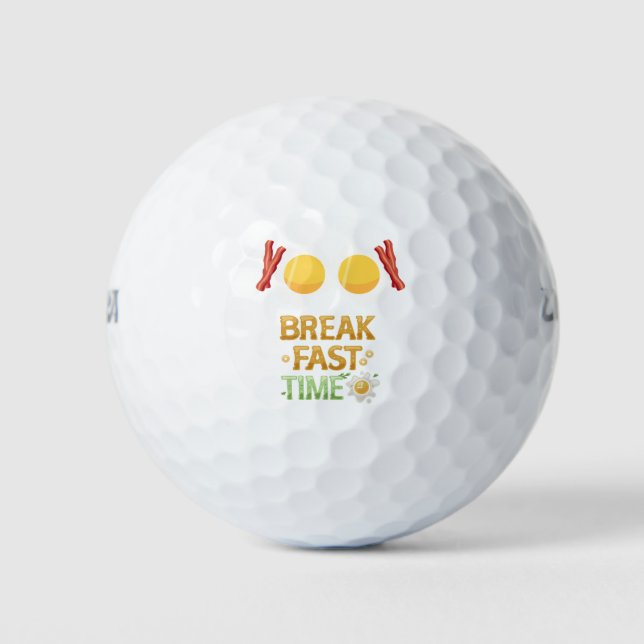 Breakfast Time with Egg and bacon  Golf Balls (Front)