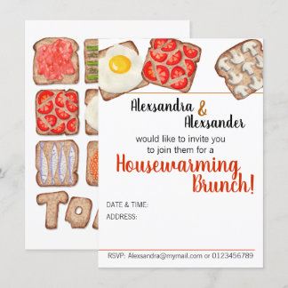 Breakfast Toast Brunch Invitations