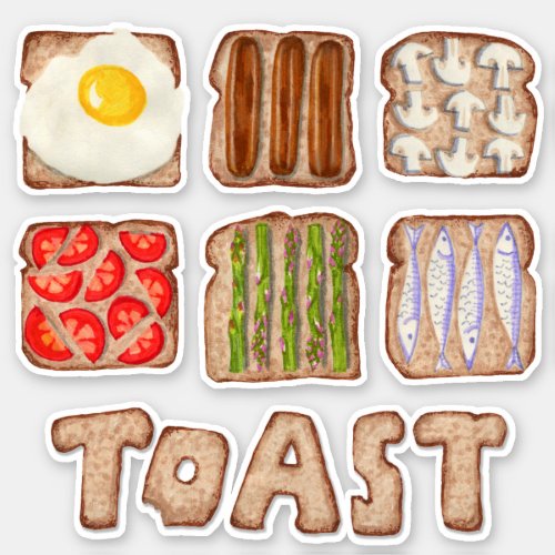 Breakfast Toast Custom_Cut Sticker