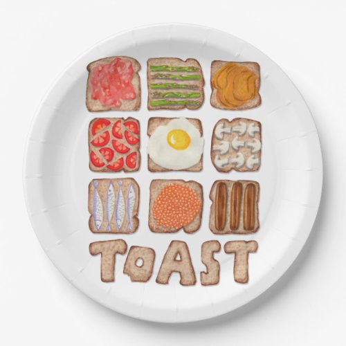 Breakfast Toast Paper Plates