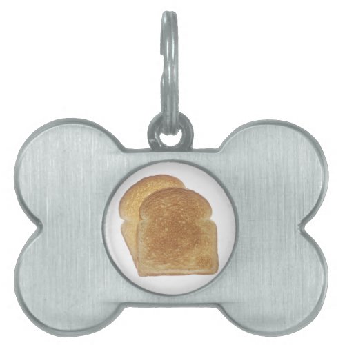 Breakfast Toast Pet Name Tag