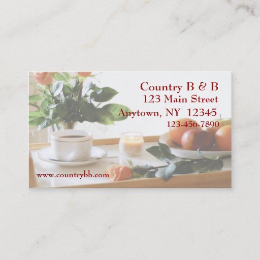 Customizable Breakfast Tray Business Card