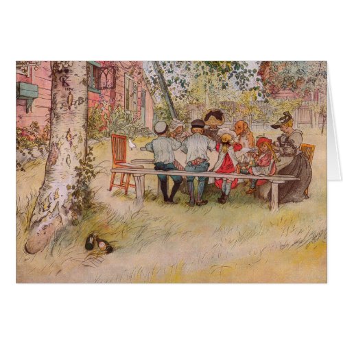 Breakfast Under the Big Birch by Carl Larsson