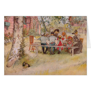 Breakfast Under the Big Birch by Carl Larsson Cards