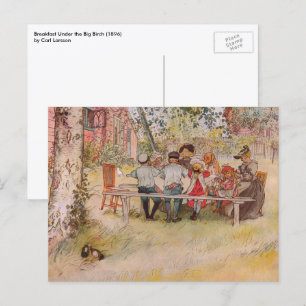 Breakfast Under the Big Birch by Carl Larsson Postcard