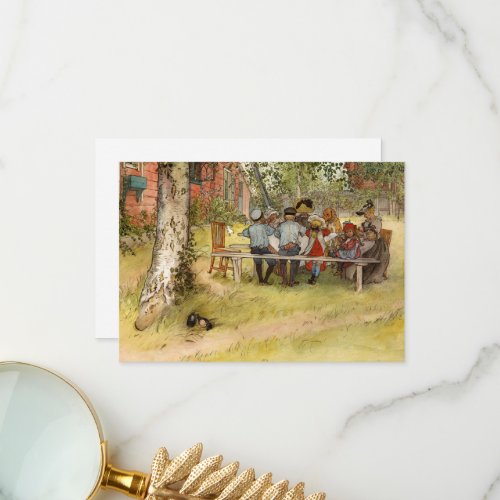 Breakfast under the Big Birch by Carl Larsson Thank You Card