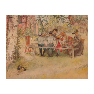 Breakfast Under the Big Birch by Carl Larsson Wood Wall Decor