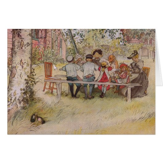 Breakfast under the Birch Tree Cards (Front Horizontal)