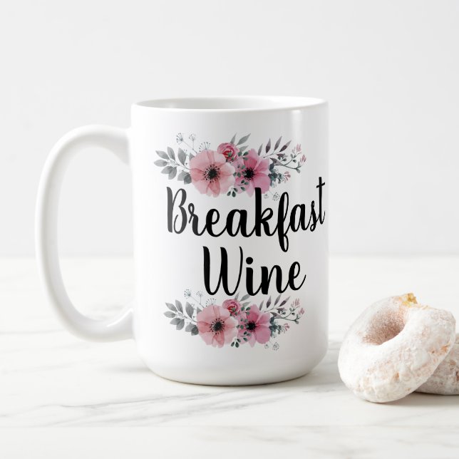 Breakfast Wine Coffee Mug (With Donut)