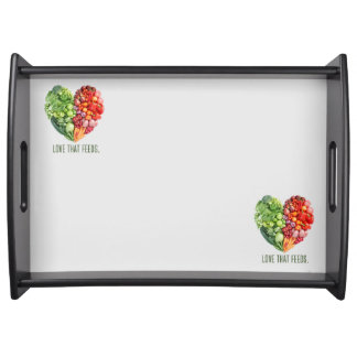 Breakfast with a beautiful image and message. serving tray