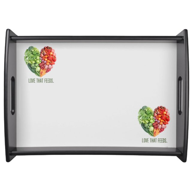 Breakfast with a beautiful image and message. serving tray (Front)