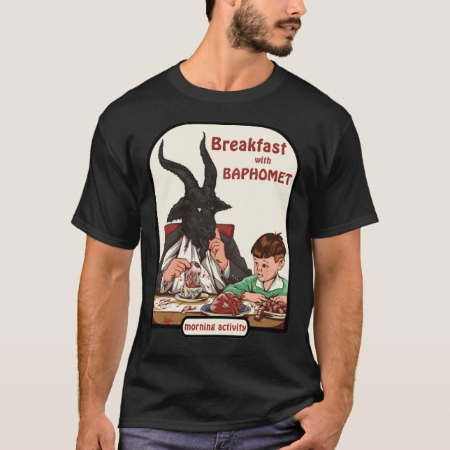 Breakfast with Baphomet First Version Premium T-Sh T-Shirt (Front)