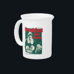 Breakfast With Buddy Beverage Pitcher<br><div class="desc">Have the most important meal of the day with Buddy the Elf! Wear this fun graphic of Buddy eating his Special Dessert Breakfast on a sweater,  tote bag,  or enjoy on tableware. Shop this design on even more custom Zazzle gifts!</div>