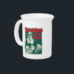 Breakfast With Buddy Beverage Pitcher<br><div class="desc">Have the most important meal of the day with Buddy the Elf! Wear this fun graphic of Buddy eating his Special Dessert Breakfast on a sweater,  tote bag,  or enjoy on tableware. Shop this design on even more custom Zazzle gifts!</div>