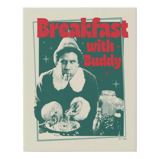 Breakfast With Buddy Faux Canvas Print (Front)