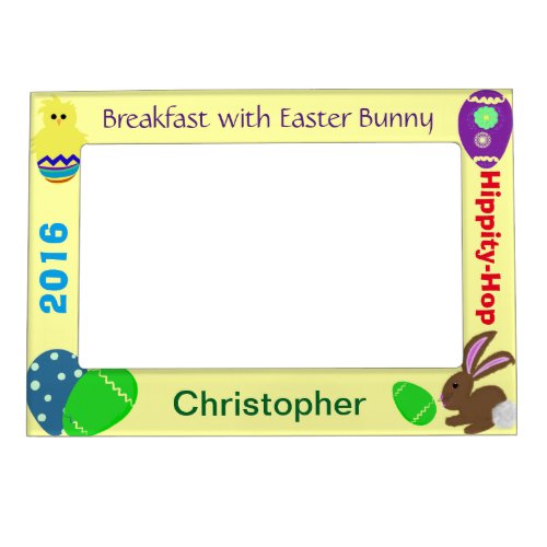 Breakfast with Easter Bunny Magnetic Photo Frames