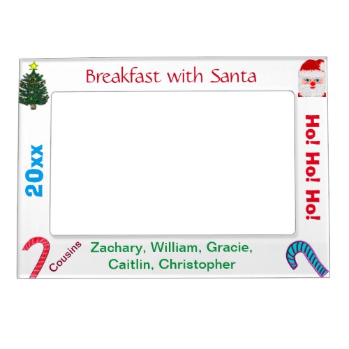 Breakfast with Santa Cousins Magnetic Photo Frame