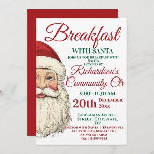 Breakfast With Santa Festive Invitation