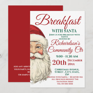 Breakfast With Santa Festive Invitation