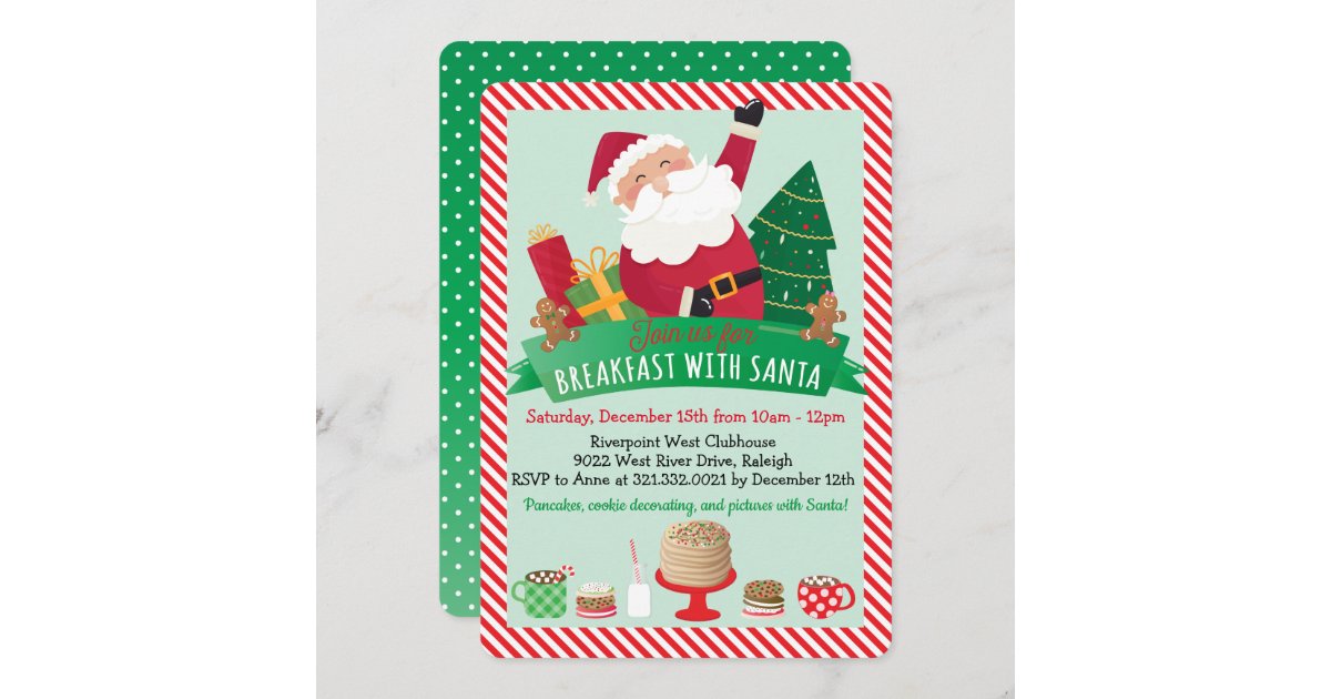 Breakfast With Santa Invitation | Zazzle