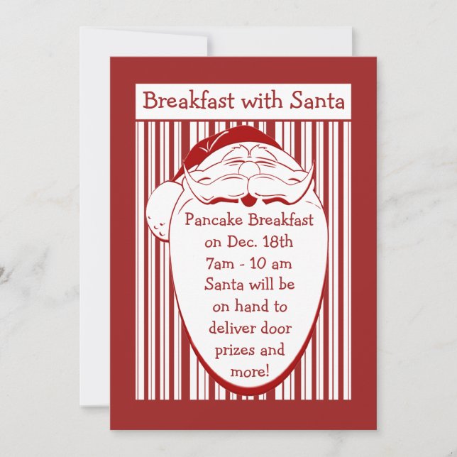 Breakfast with Santa Invitation  Customize Event (Front)