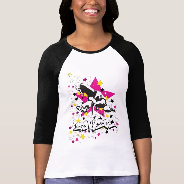 Breakgirl Ragalan Pink Star T-Shirt (Front)