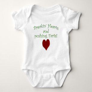 Breakin' Hearts and Pushing Farts Baby Bodysuit